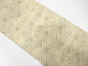 アンティーク　菱に花模様織り出し袋帯(材料)